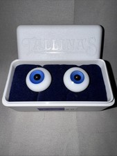 Tallina's Hand Blown Glass Doll Eyes Pair 20 mm Cobalt Blue 1