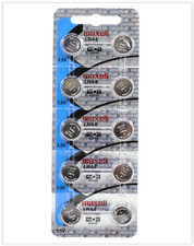 Card of 10, Maxell, LR44 1.55v Alkaline Batteries