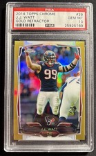 2014 Topps Chrome Gold Refractor /50 JJ Watt #29 PSA 10 Texans HOF POP 3