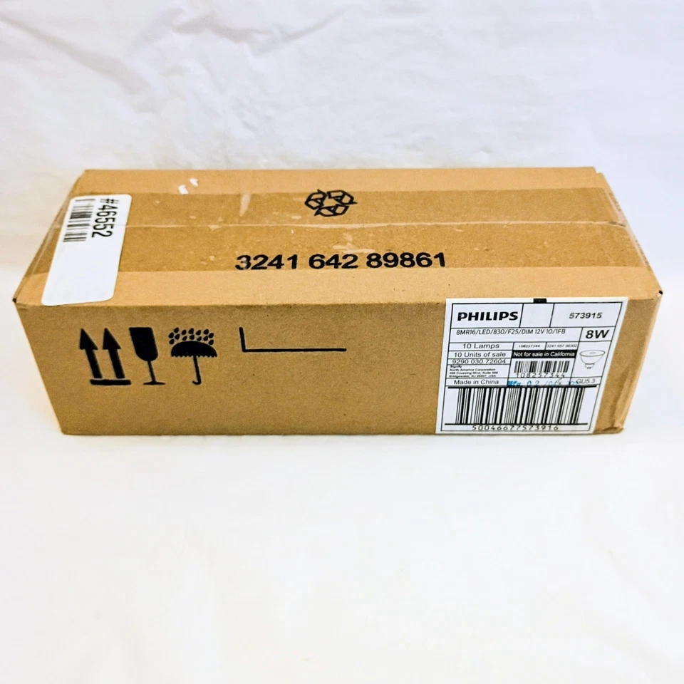 (10) PHILIPS 8MR16/LED/830/F25/DIM 12V 10/1FB LED, 8 W, 2-Pin (GU5.3) 573915 - Image 2 of 3