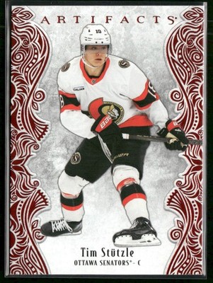 2025-26 Upper Deck Artifacts Tim Stutzle Ruby Red /599 #56 Ottawa Senators