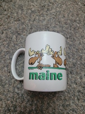 Maine Moose Diner Mug Maine Themed Vintage? Bullwinkle Moose Style