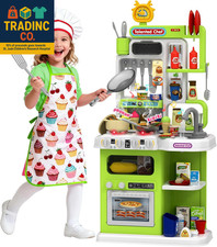 Kids Kitchen Playset, 36.22'' Play Kitchen for Toddlers 1-3 with Steam, Sound