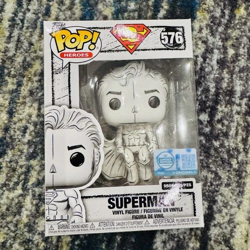 Funko Pop Superman Sketched 9500 Limited Edition # 576 In Hand!! Ships Next Day!