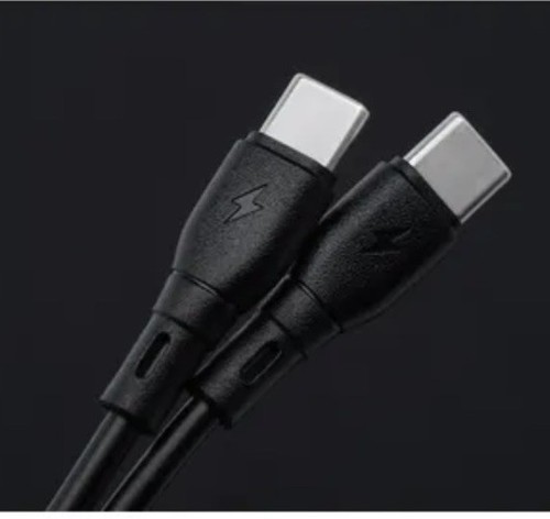 3x USB TYP C Schnell Turbo Ladekabel Datenkabel Kabel Schwarz Typ C - Typ C - Zdjęcie 3 z 3