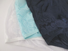 New 3 Vintage Women  s 11 Vanity Fair High Waist Lace Panties Sheer Multicolor