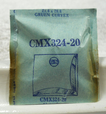 GS CMX324-20 Watch Crystal For Gruen Curvex 440/498 - 455/430 - 21.4 x 20.6 mm