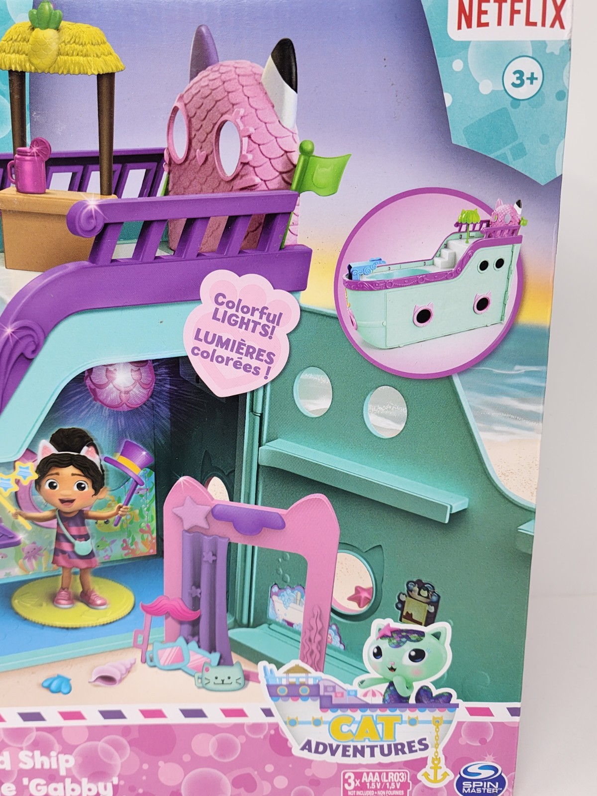 Gabby’s Dollhouse Gabby Cat Friend Ship Cruise Ship Toy Vehicle Playset New