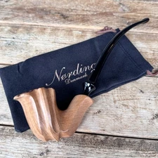 Erik Nording Virgin Grain #1 Freehand Churchwarden Briar Pipe Made Denmark