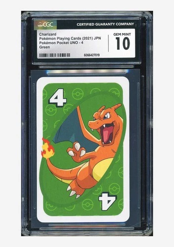 Pokemon CGC 10 GEM MINT Charizard Green 2021 Pokemon Pocket Uno Japanese