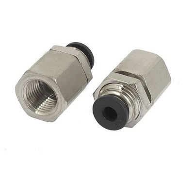2Pcs 5/32'' Tube 1/8NPT Female Thread 2 Ways Quick Coupler Fittings Kd *tm