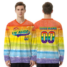 Personalized LGBT Pride Month Be Proud Of Who You Are Hockey Jersey
