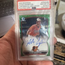 2023  - Chrome Prospect Autographs Adam Crampton #CPA-CAN Green Grass Refractor