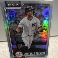TOPPS 2023 SERIES ONE #341 GIANCARLO STANTON 75TH NEW YORK YANKEES BASEBALL