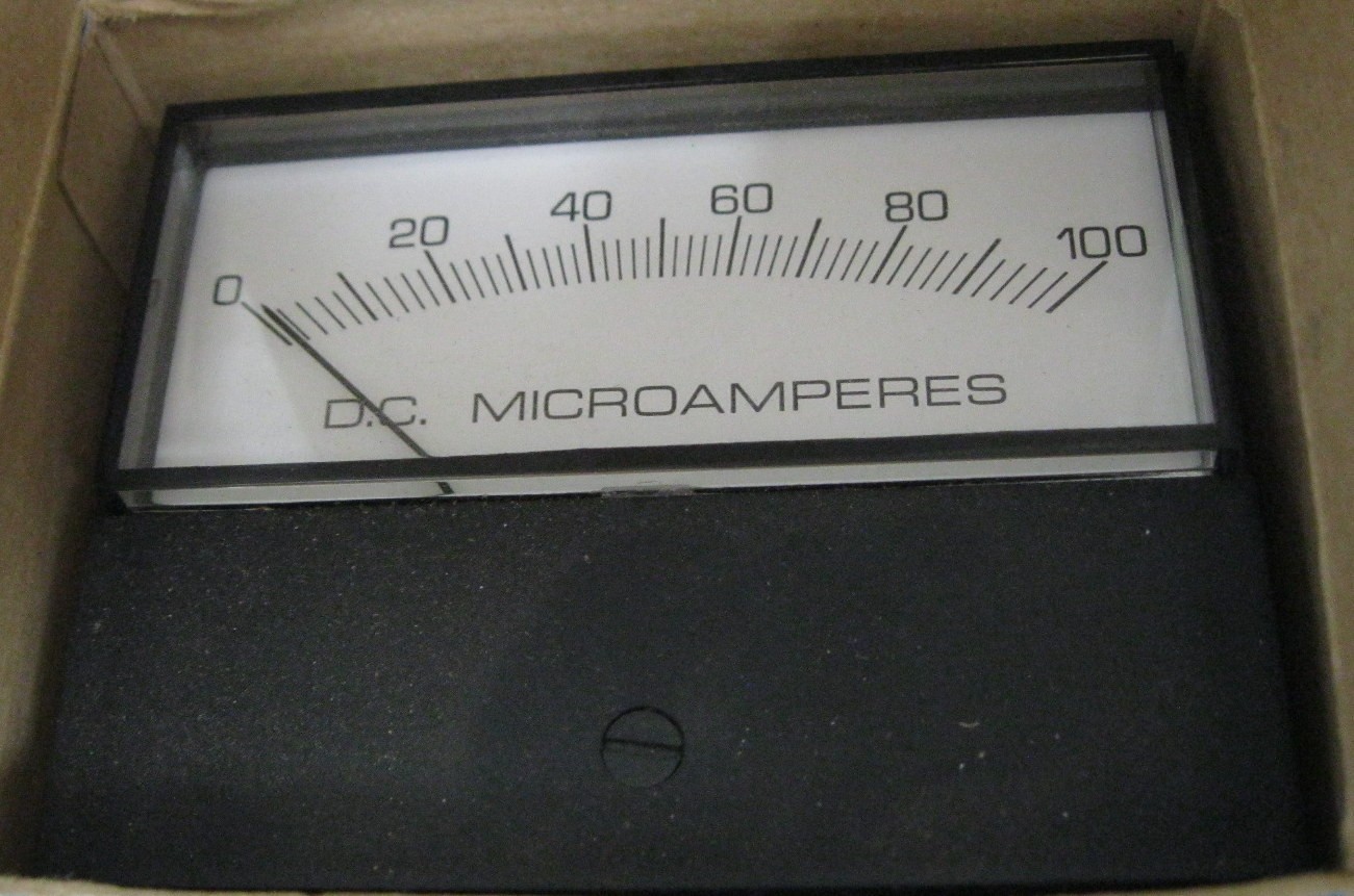 API AJ-3602-0000 Panel Meter 0-100 DC Microamperes