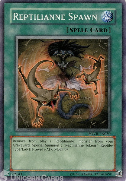 SOVR-EN050 Reptilianne Spawns Common UNL Edition Mint YuGiOh Card