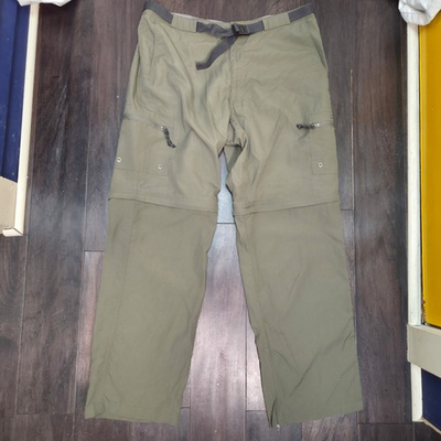 #ad Alpine Design Convertible Pants To Shorts Large 36x32 Green Cargo W Ankle Zip $19.99