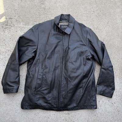 Wilsons Leather Pelle Studio vtg Leather Jacket Men L Black Zip Liner Thinsulate