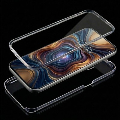 Hochwertige Hülle 360 Grad Rundumschutz Case Fullcover Handytasche 2-Teilig +Pad