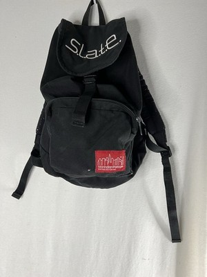 Manhattan Portage Backpack Black cordura fabric magic tradeshow/slate rare