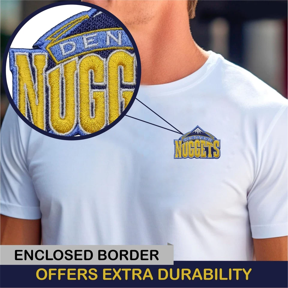 Denver Nuggets NBA Team Logo Iron On Patch - Sew Patch - Embroidered Patch Foto 3 de 4