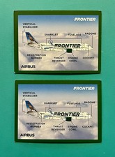 2  FRONTIER AIRLINES TRADING CARDS