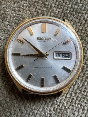 Vintage Seiko Automatic Diashock Armbanduhr - 37 mm ca. 1970 - Bild 1 von 4