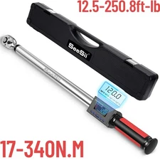 Seesii 1/2" Drive Digital Torque Wrench 12.5-250.8ft-lbs/17-340N.m Reversible