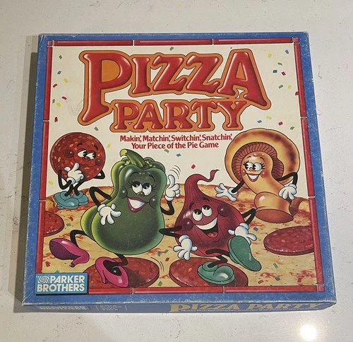 Vintage Pizza Party Matching Game Parker Brothers 1987 Complete! W/ Extra Pieces