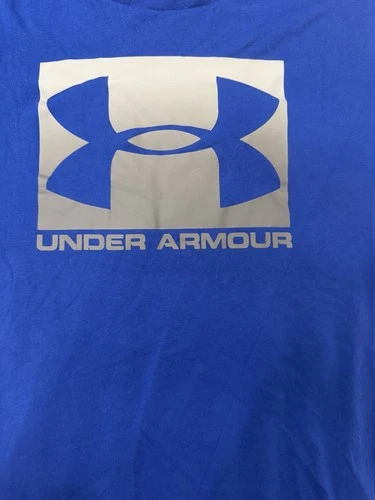 Under Armour Men’s Large Blue Loose Fit Logo Graphic T-Shirt Short Sleeve