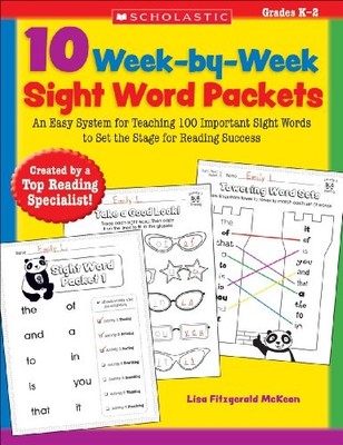 10 Week-by-Week Sight Word Packets: An Easy System for  - Paperback NEW Lisa McK
