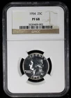 1954 Proof Washington Silver Quarter 25c NGC PF68