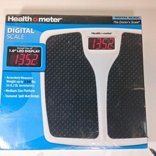 Health o meter Digital Body Weight Scale, Black and White, 350lb Capacity