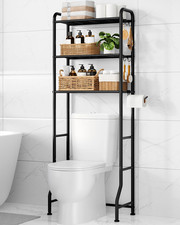 over Toilet Storage Rack, 63.2" H Space-Saving, Holder Hooks