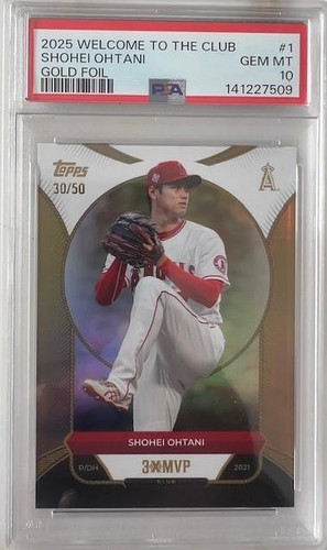 Shohei Ohtani [Gold Foil] #3 2025 Topps Welcome to the Club 3X MVP card