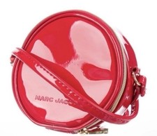 NWT MARC JACOBS Mini 4" Red Patent Leather Crossbody Round Purse MSRP $135