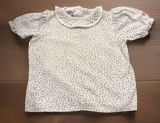 Vintage Oshkosh B Gosh The Genuine Article Baby Shirt Blue Polka Dots 5 Collar