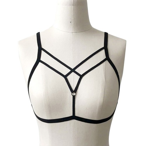 Sexy Hollow Out Lace Up Bra with Adjustable Straps for Women's Undergarments - Picture 8 of 27