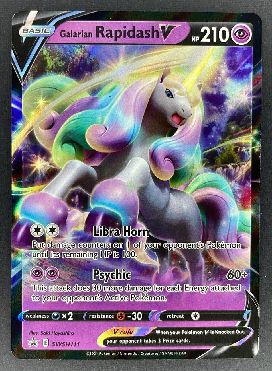 Galarian Rapidash V Pokemon SWSH Promo (SWSH111) Ultra Rare
