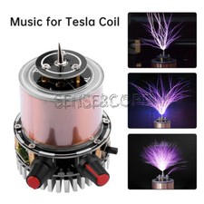 Mini Plasma Music Tesla Coil Arc Generator Artificial Lightning Bluetooth DC48V-