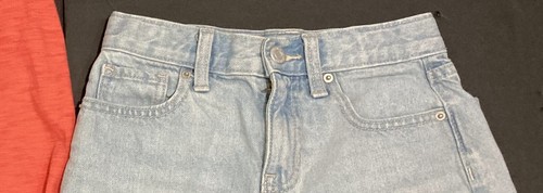 Girl's Old Navy Outfit sz 8 - Dark Coral Top w/Jean Shorts EUC - Picture 6 of 7