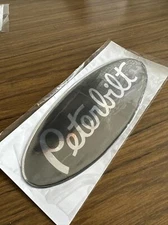 gray/chrome OEM replacement peterbilt decal emblem genuine oem size and fit