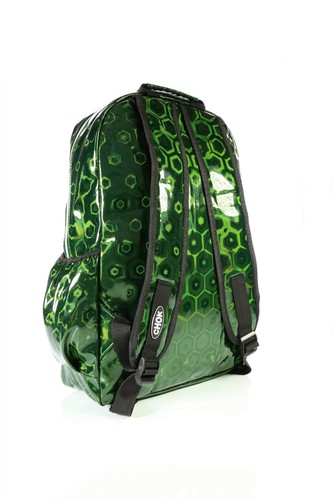 CHOK HOLO GRÜN 3D REFLEKTIERENDER RUCKSACK RAVE Schule College Tasche - Bild 4 von 5