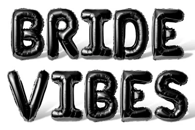 BRIDE VIBES Letter Balloon Banner - Bachelorette Party, Bridal Shower Decors - Image 1 of 4