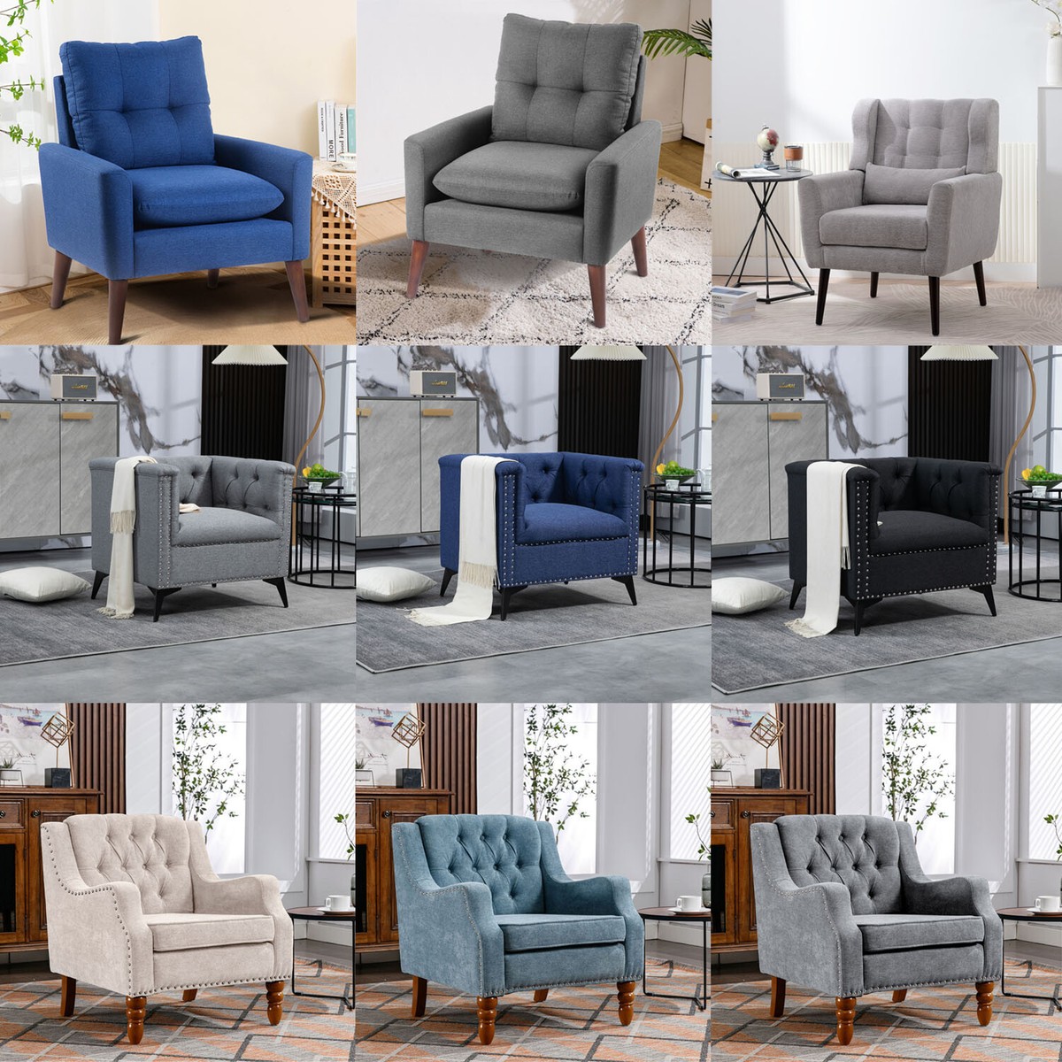Accent Chairs Barrel Chairs Armchair Single Sofa Chair Living Room