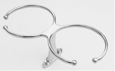 Marine Grade Stainless Double Ring Cup Drink Holder - open design