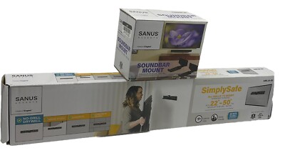 Sanus AML2A-B1 Fixed Position TV  Mount 22 -55  TV Includes Free Soundbar Mount