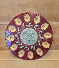 1 Cracker Barrel 13"W Deviled Egg Tray with Slots for Salt & Pepper Shakers.