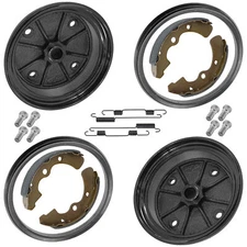 2 Front Brake Drum w/ Shoes fits Kawasaki Mule 3010 KAF620 KAF950 2001 2002-2008