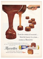 Mars Marsettes Print Ad Vintage Advertisement Chocolate Candy Advertising 1958